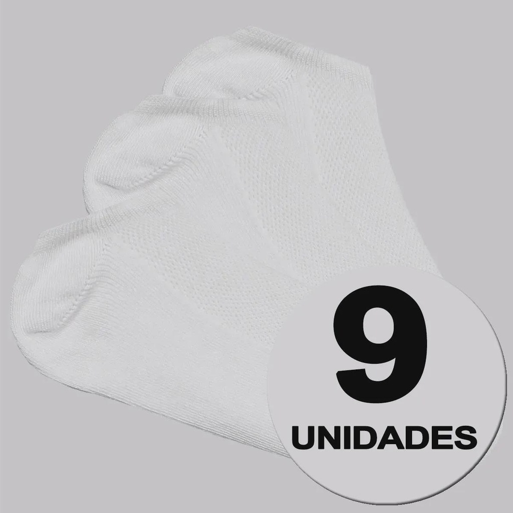Kit 9 Pares de Meia Selene Sapatilha Feminino