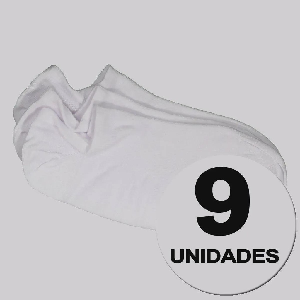 Kit 9 Pares de Meia Selene Sapatilha Unissex