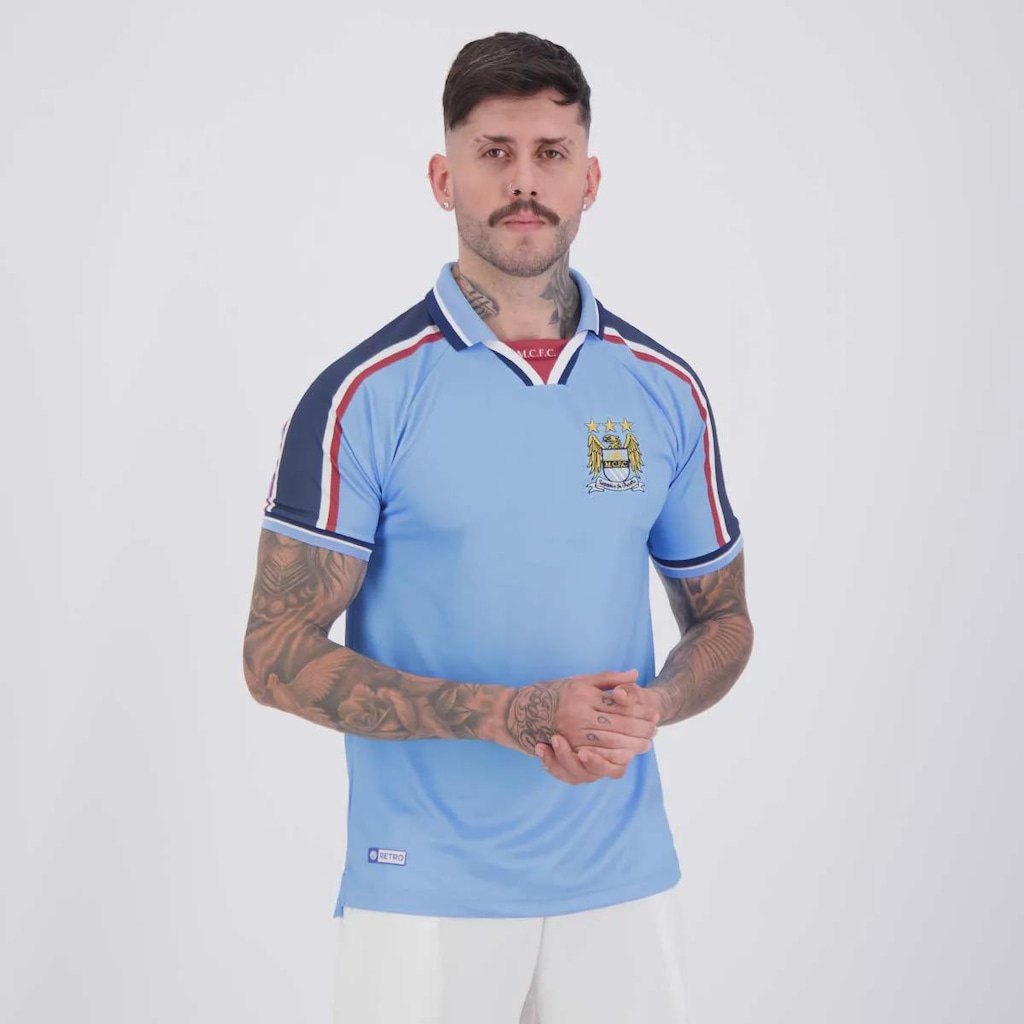 Imagem 2 do produto Camisa Manchester City Retrô 1998 Masculina