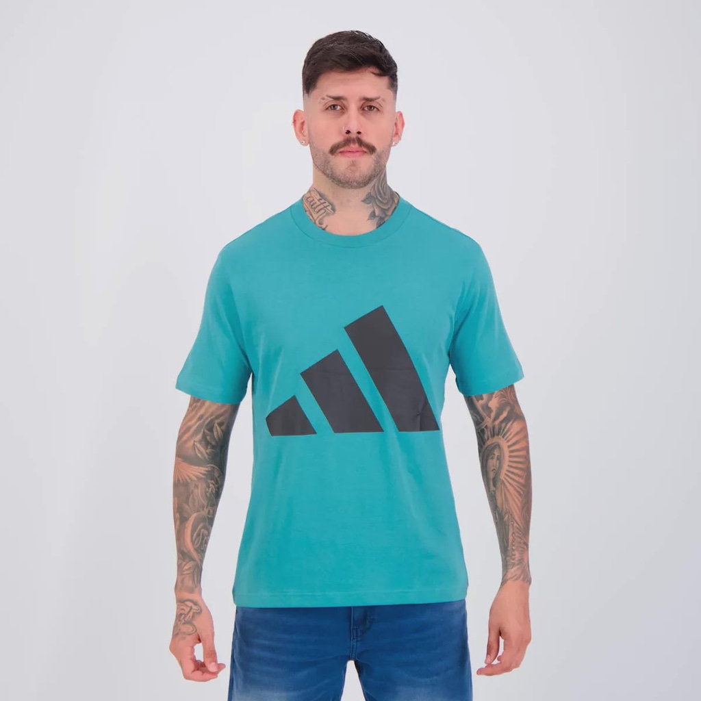 Camiseta adidas Essentials II Logo Verde Masculina