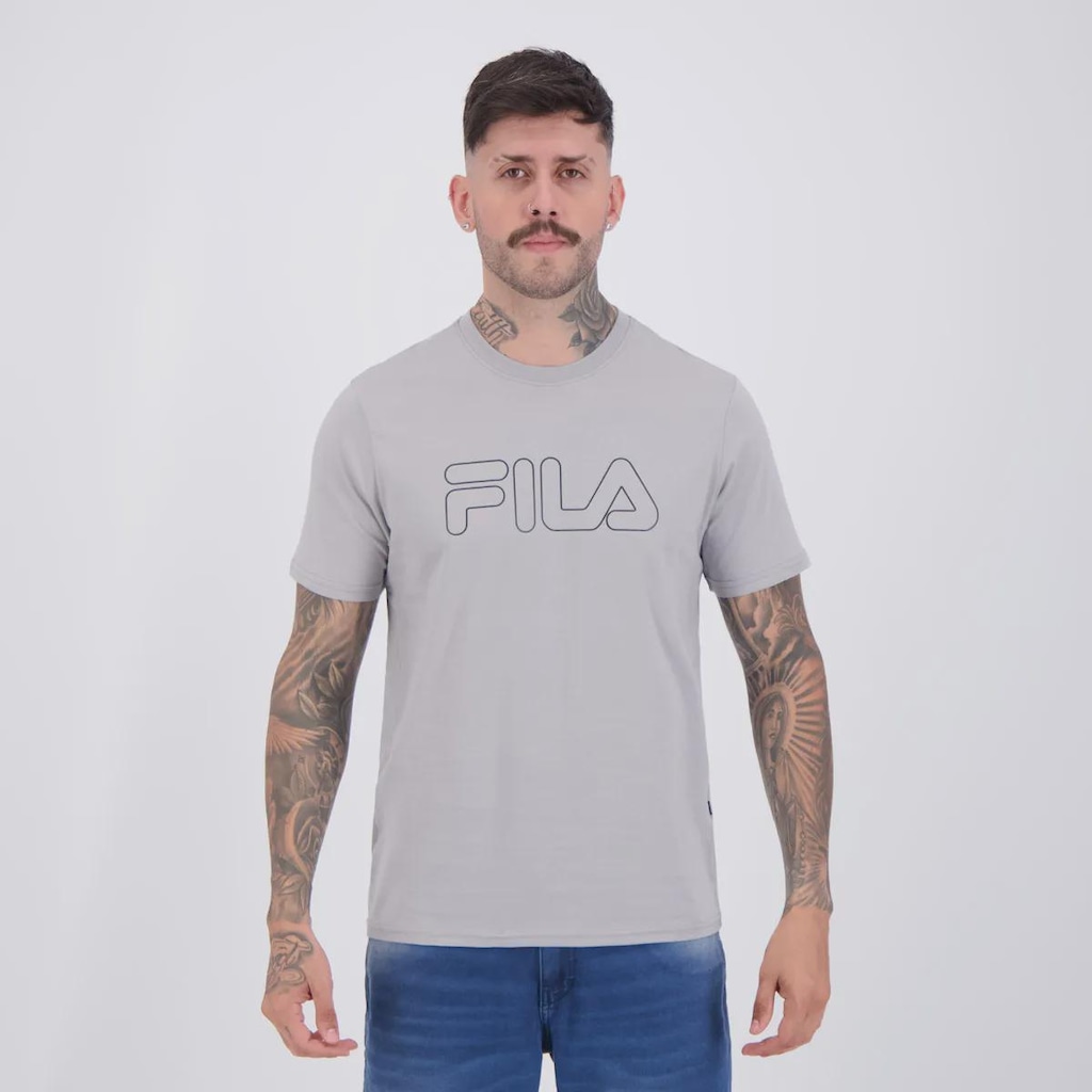 Camiseta Fila Regular Letter Outline Masculina