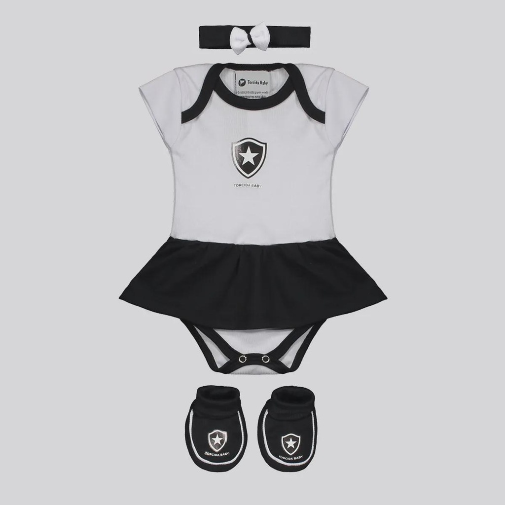 Kit Body Botafogo 3 Peças Infantil