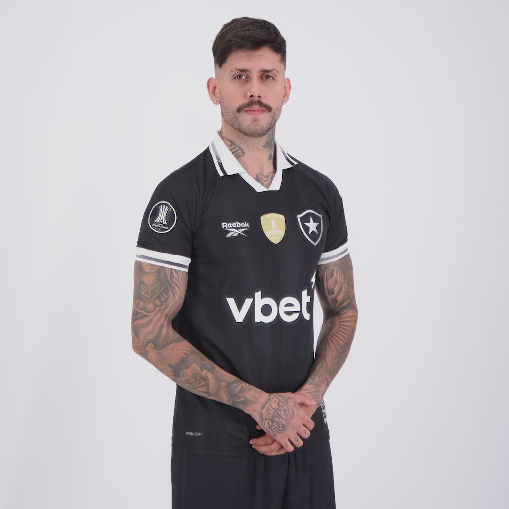 Imagem 2 do produto Camisa do Botafogo II 25/26 Reebok Campeão Libertadores 2024 Masculina