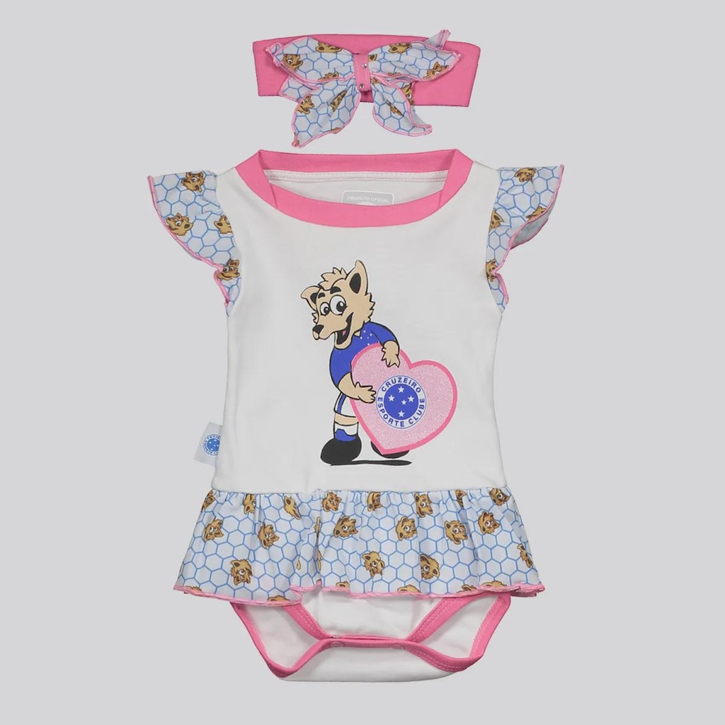 Kit Cruzeiro Body e Tiara Mascote Infantil