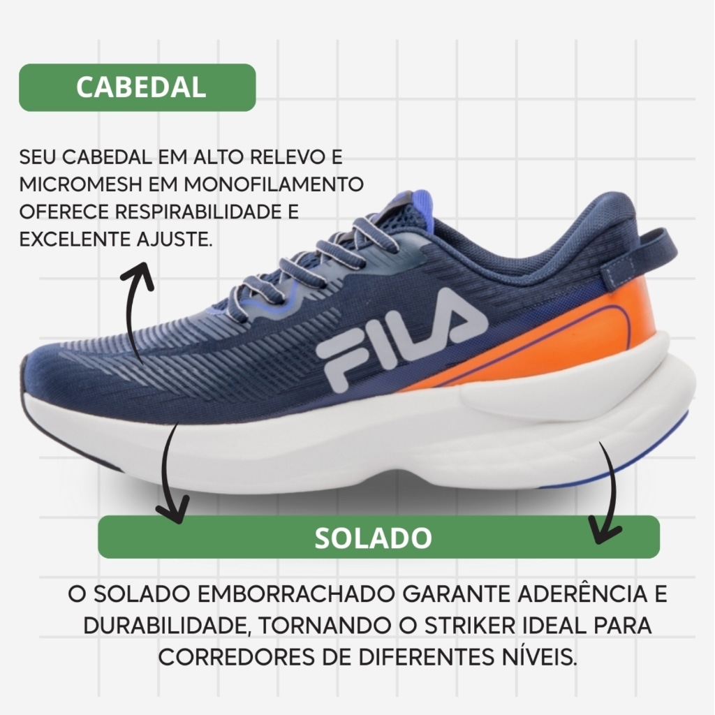 Imagem 2 do produto Tênis Masculino Fila Striker + 1 Par de Meia