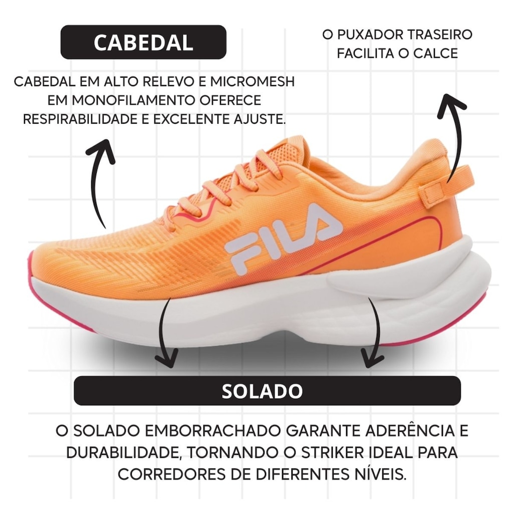 Imagem 3 do produto Tênis Feminino Fila Striker + 1 Par de Meia
