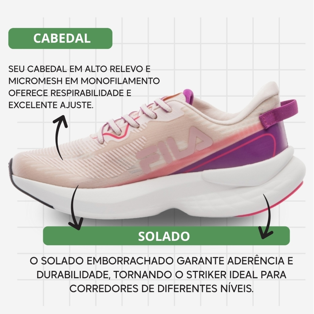 Imagem 2 do produto Tênis Feminino Fila Striker + 1 Par de Meia