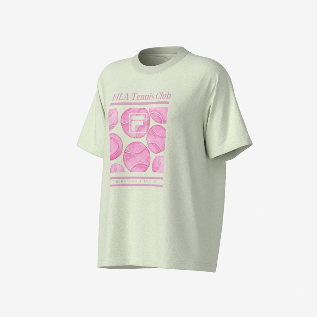 Camiseta Fila Oversized Letter Graphic Feminina