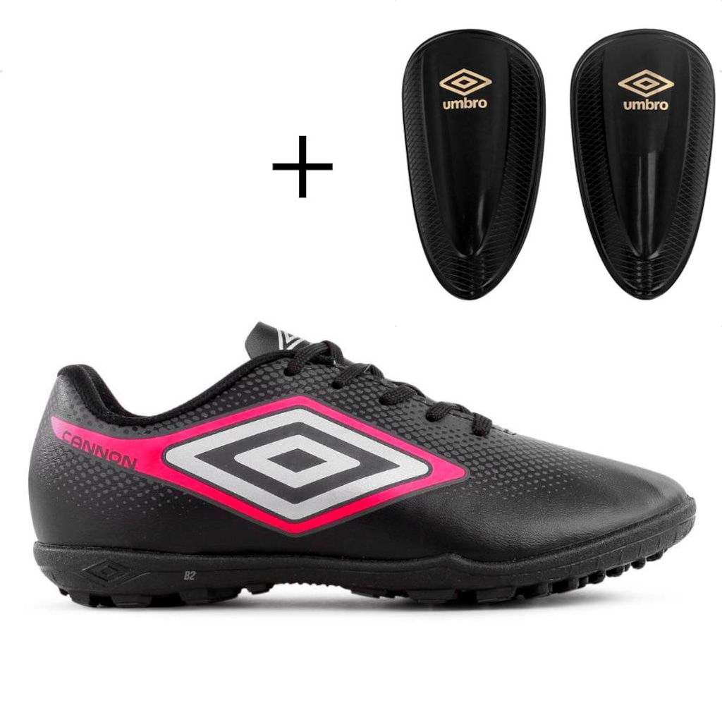 Kit Chuteira Society Infantil Umbro Cannon Jr + Caneleira