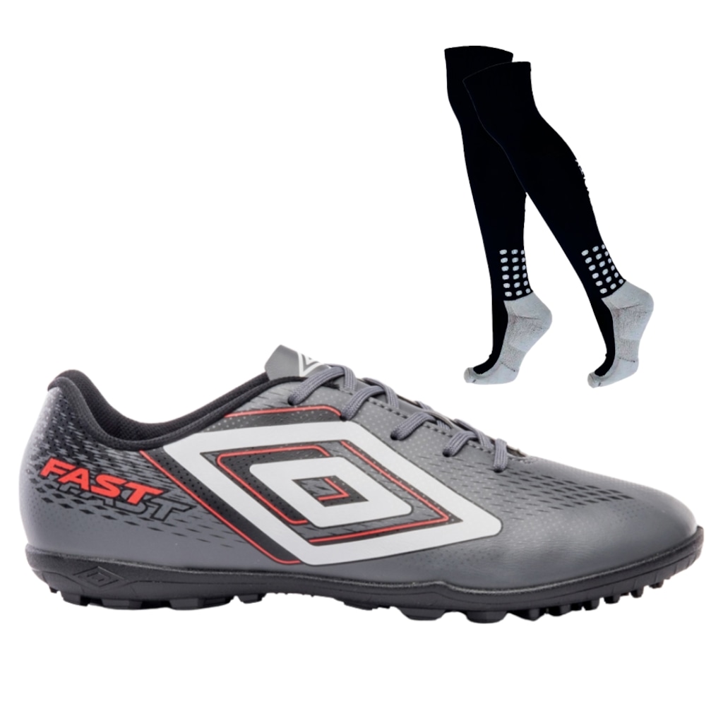 Kit Chuteira Society Adulto Umbro Fast Ii + Meião