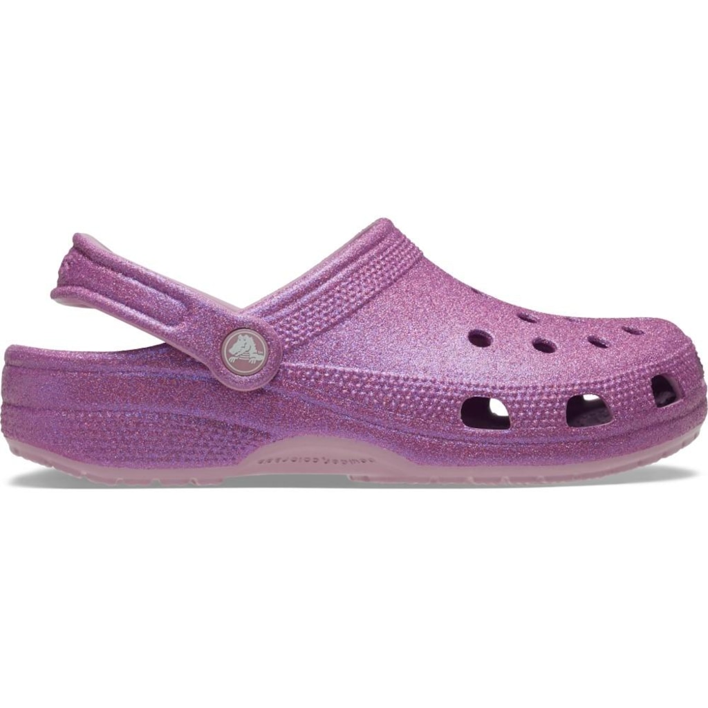 Sandália Feminina Crocs Classic Iridescent Glitter Clog Hydrangea