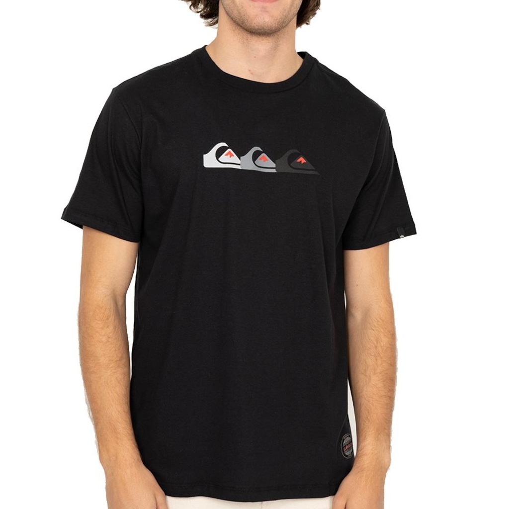 Camiseta Quiksilver Emb Three Logo Masculina