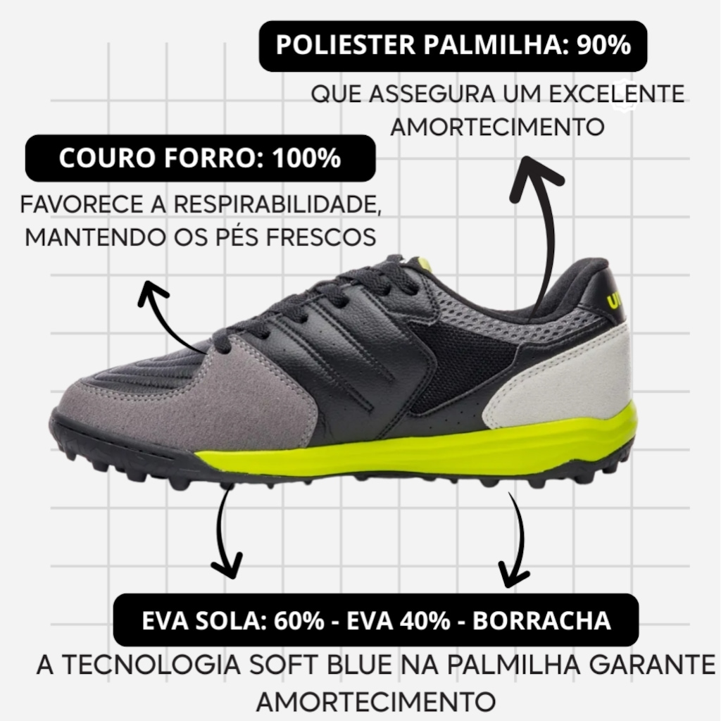 Imagem 2 do produto Chuteira Society Masculina Umbro Pro Challenge Uptake