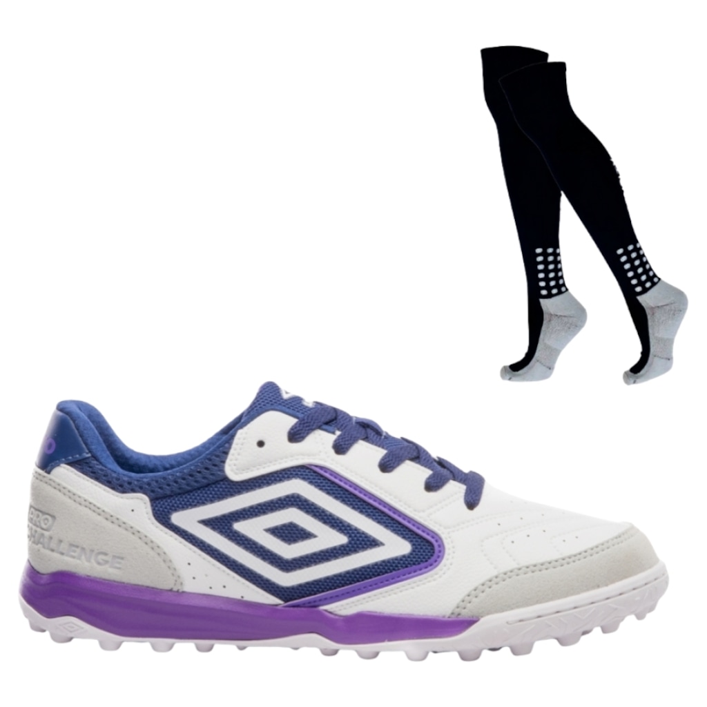 Chuteira Society Masculina Umbro Pro Challenge Uptake + 1 Par de Meião