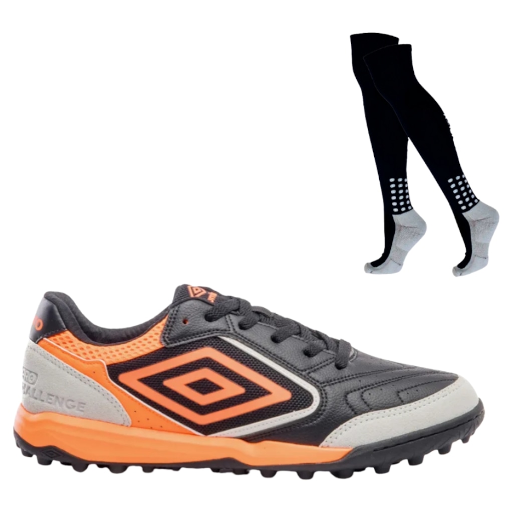 Chuteira Society Masculina Umbro Pro Challenge Uptake + 1 Par de Meião