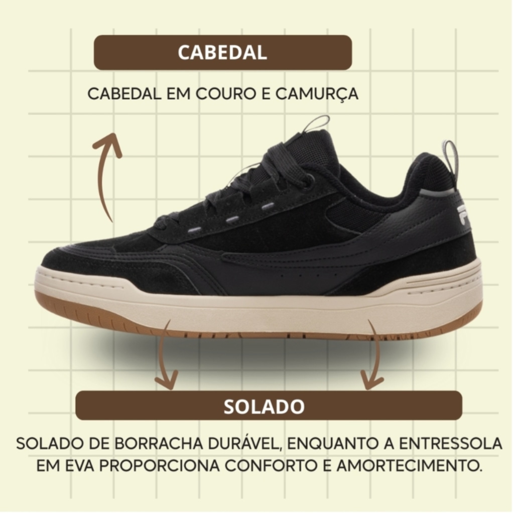 Imagem 3 do produto Tênis Masculino Fila X2K + 1 Par de Meia