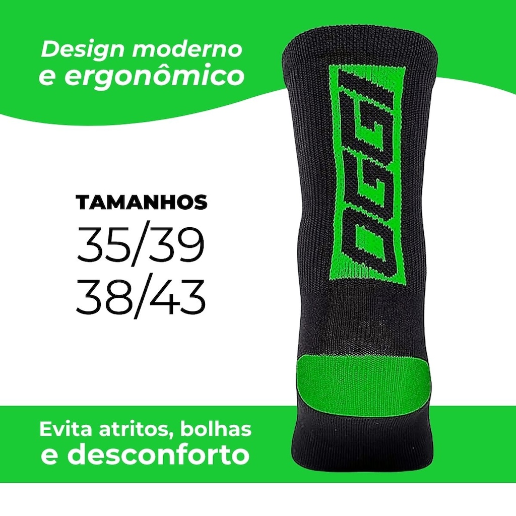 Imagem 2 do produto Meia Ciclismo Corrida Esportiva MTB Speed Cano Médio Oggi