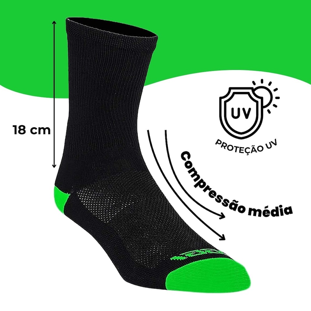 Imagem 3 do produto Meia Ciclismo Corrida Esportiva MTB Speed Cano Médio Oggi