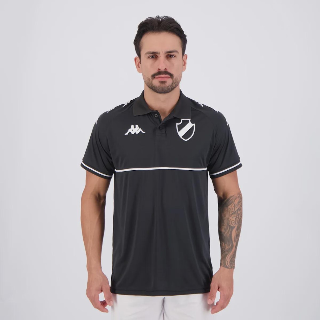 Camisa Polo Kappa Vasco Supporter Monochromatic Masculina