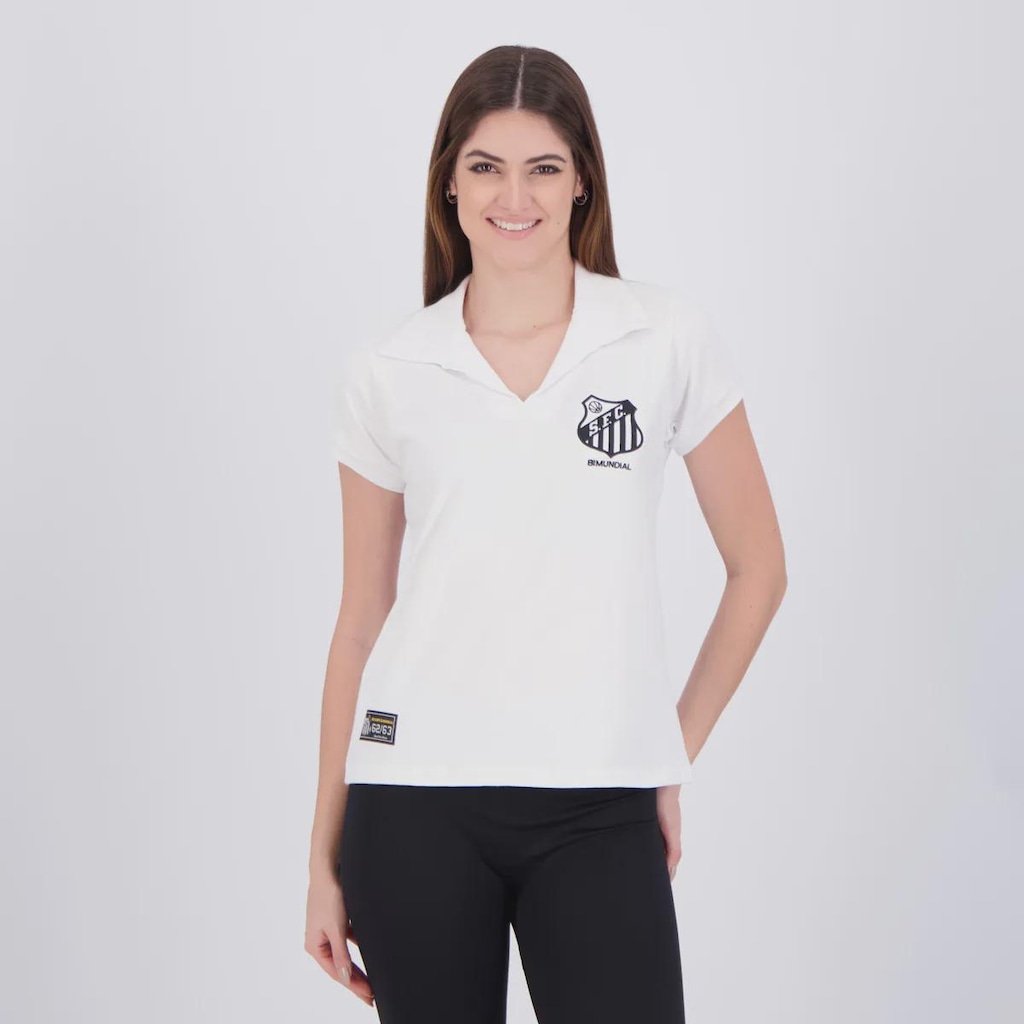 Camisa Santos Retrô 1963 Bi Mundial Feminina