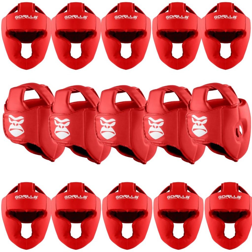 Kit com 15 Capacetes Muay Thai Boxe Adulto Gorilla