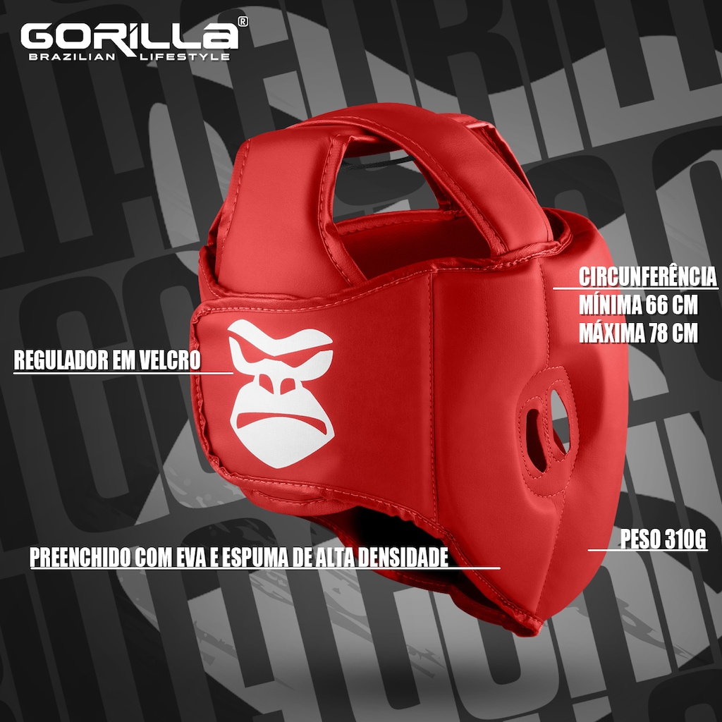 Imagem 2 do produto Kit com 15 Capacetes Muay Thai Boxe Adulto Gorilla