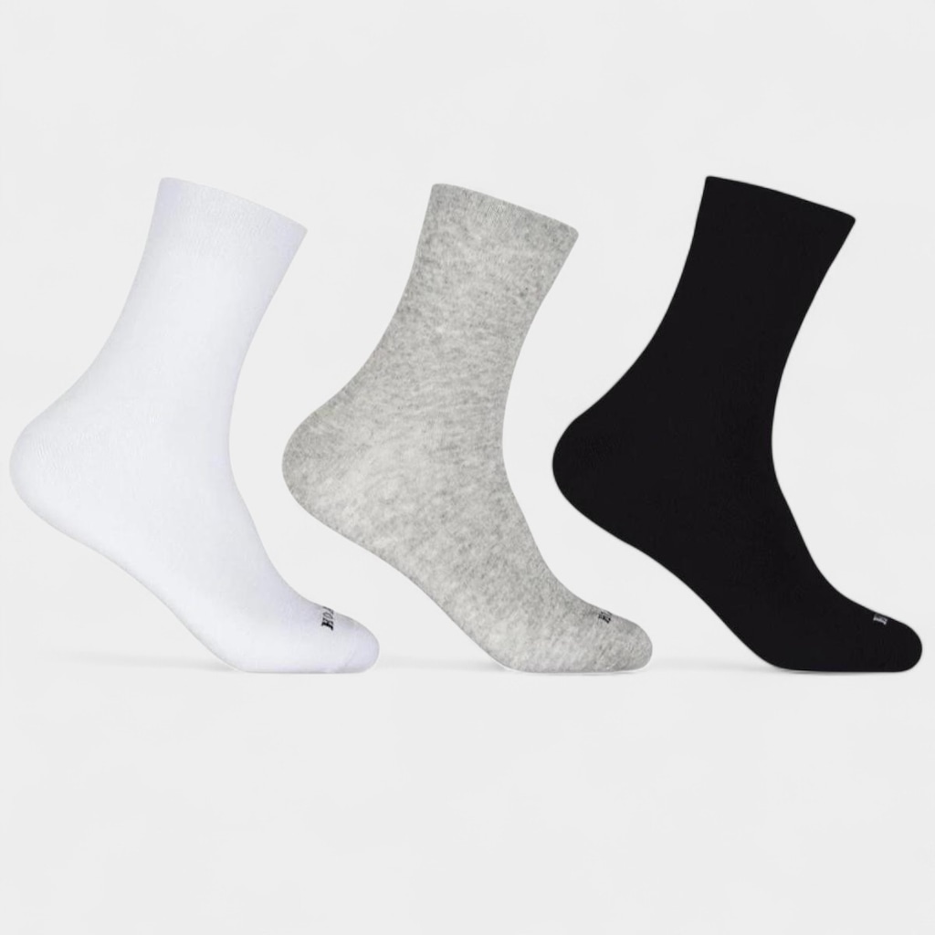 Kit 3 Pares Meia Hoahi Cano Alto Unissex