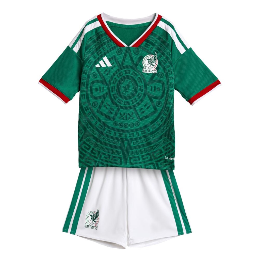 Kit Uniforme de Futebol México I 26/27 Adidas Infantil