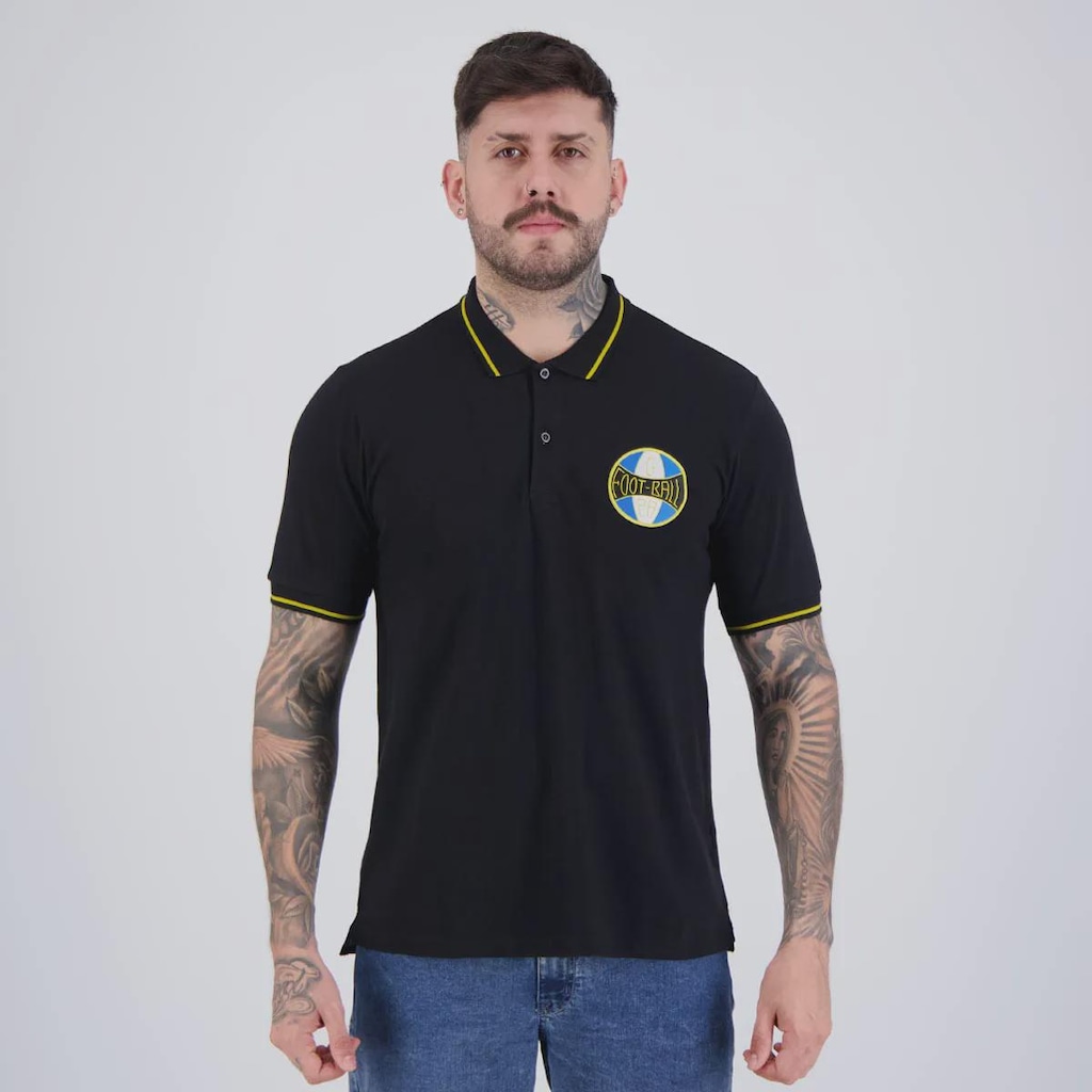 Camisa Polo Grêmio Ouro Masculina