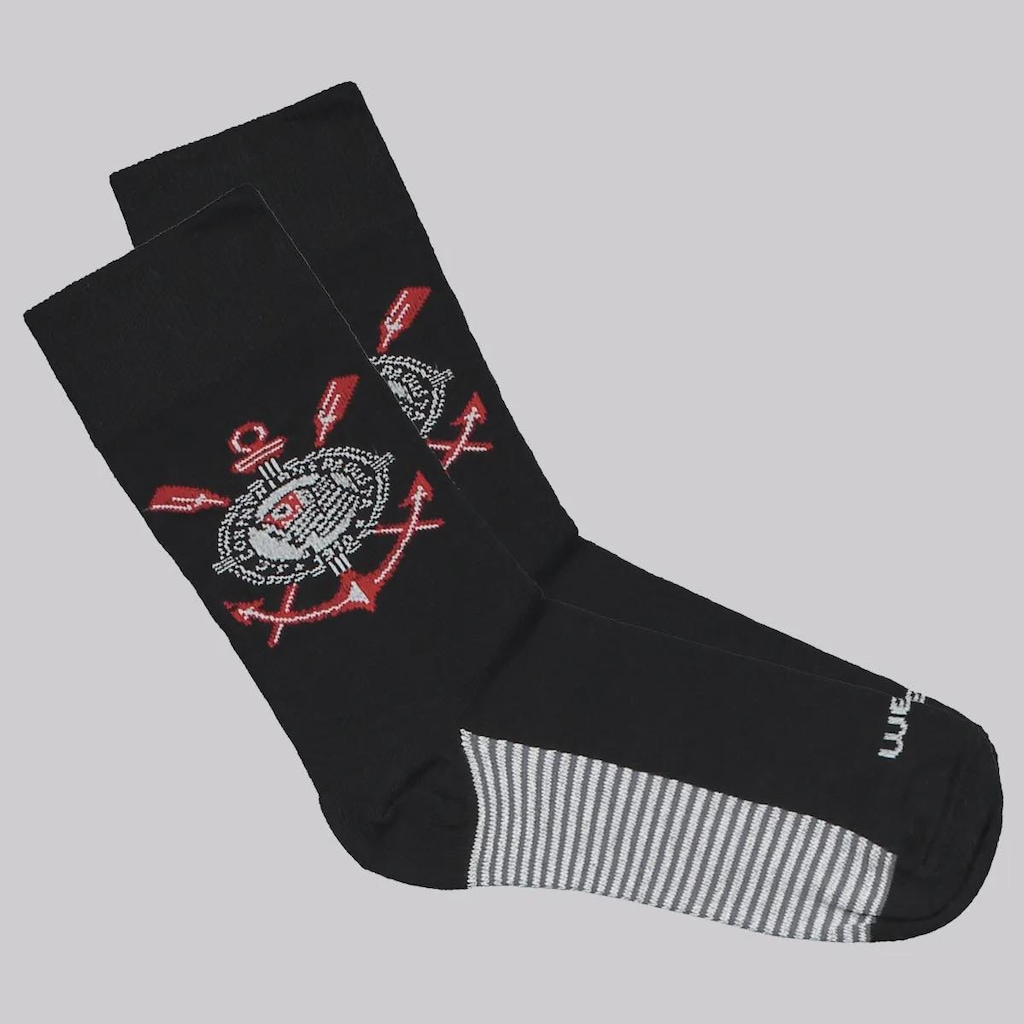 Meia Corinthians Cano Médio Casual Infantil