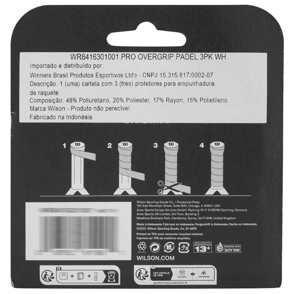 Imagem 3 do produto Overgrip Wilson Pro Padel com 3 Unidades