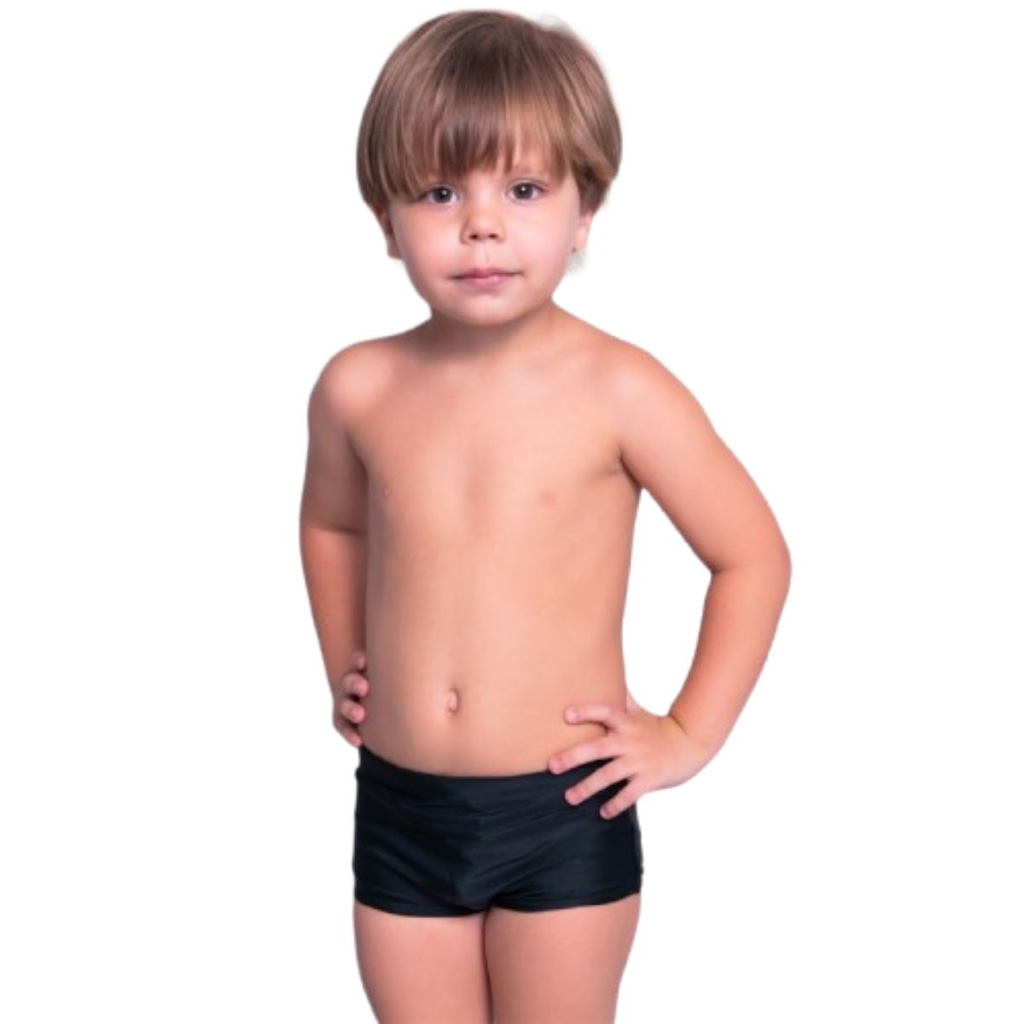 Sunga Box Básica Lisa Vekyo Moda Praia Infantil