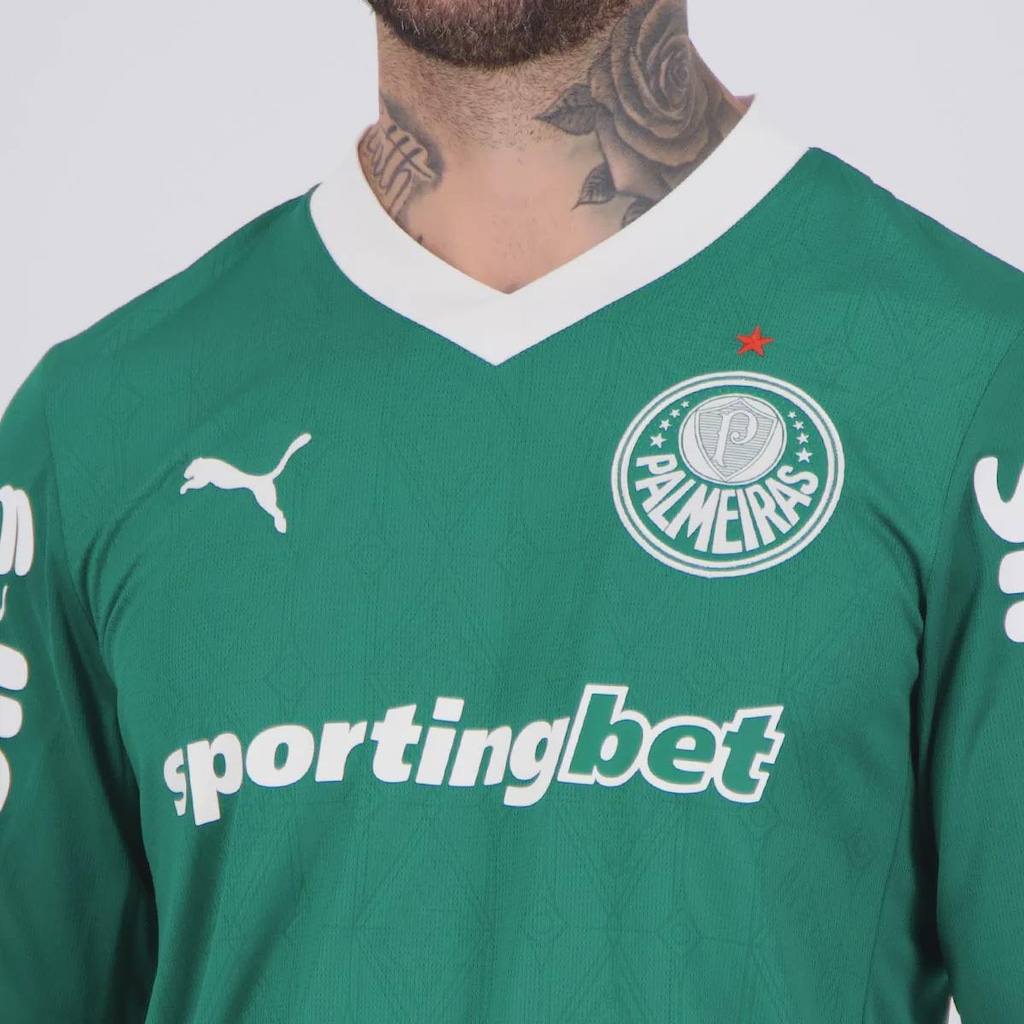 Imagem 5 do produto Camisa do Palmeiras I 25/26 ML Puma Com Patrocínio Masculina