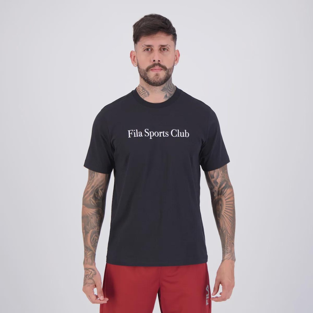 Camiseta Fila Regular Sport Club Letter Masculina