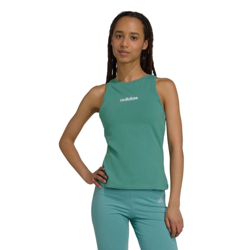 Camiseta Regata adidas Logo Linear Feminina
