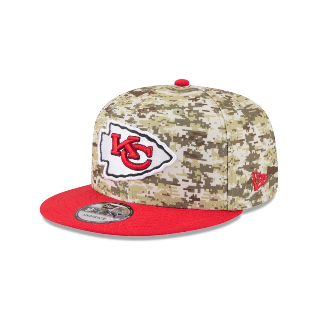 Boné New Era 9Fifty Kansas City Chiefs NFL Salute Service 2025 Masculino