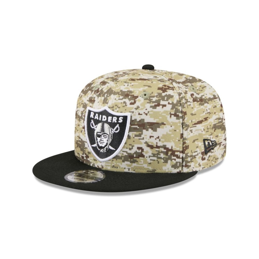 Boné New Era 9Fifty Las Vegas Raiders NFL Salute Service 2025 Masculino
