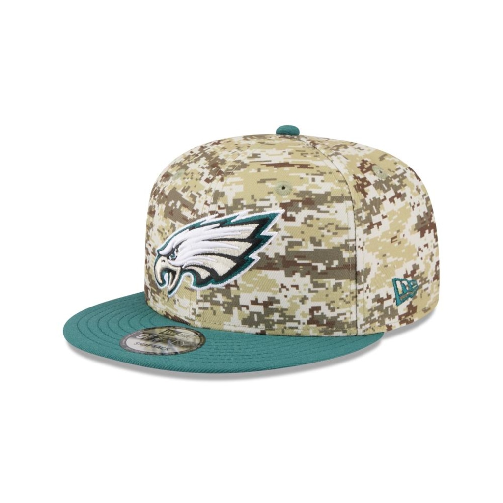 Boné New Era 9Fifty Philadelphia Eagles NFL Salute Service 2025 Masculino