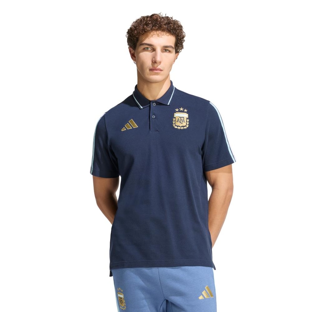 Camisa Polo Adidas Argentina DNA Masculina