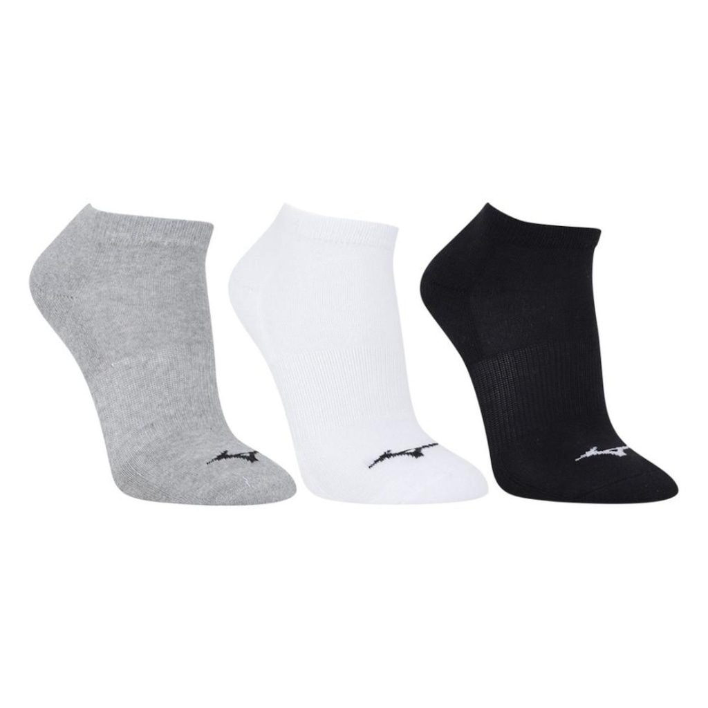 Kit 3 Pares de Meia Cano Curto Mizuno Unissex