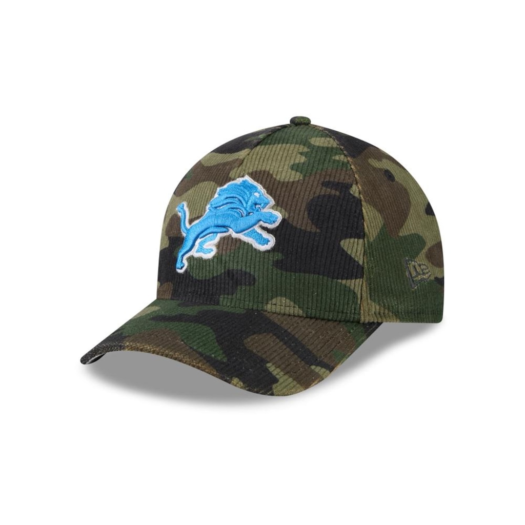 Boné New Era 9Forty M-Crown A-Frame Detroit Lions NFL Salute Service 2025 Masculino