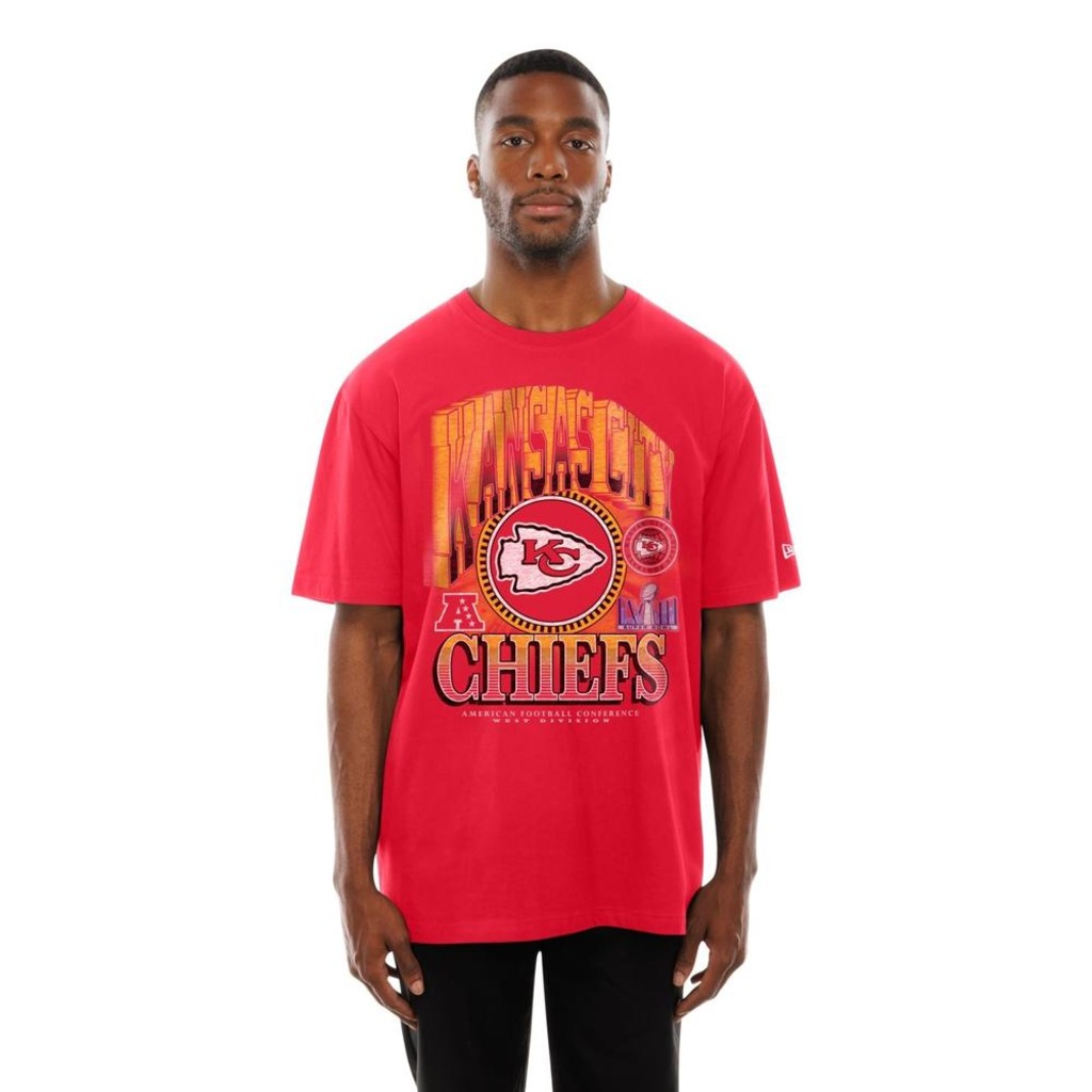 Camiseta New Era Oversize Kansas City Chiefs NFL Masculina