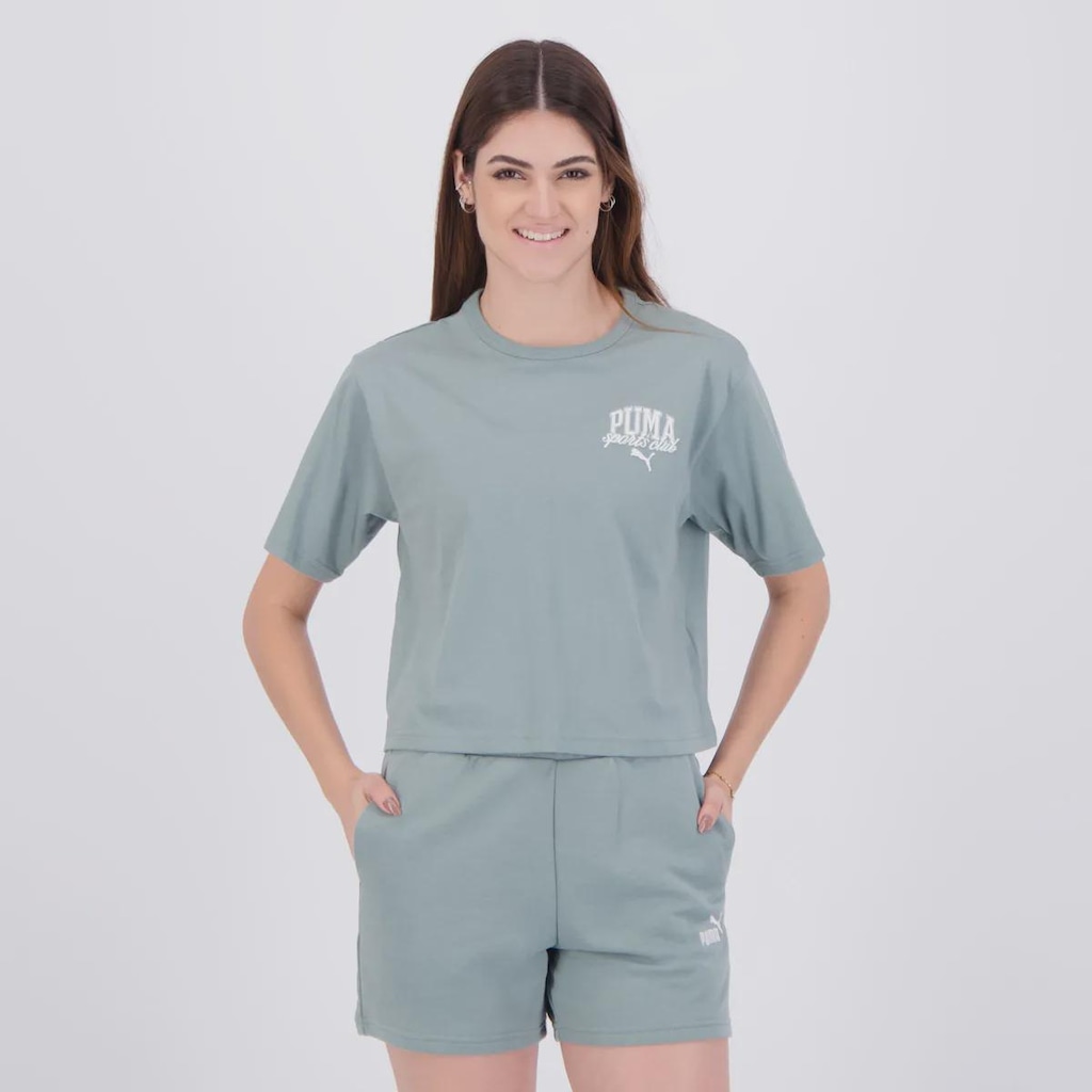 Camiseta Puma Class Relaxed Crop Tee Feminina