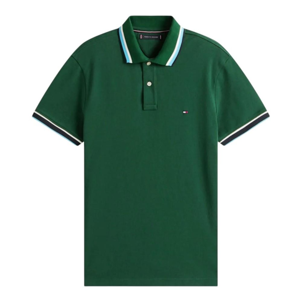 Camisa Polo Tommy Hilfiger Cuff Interest Slim Fit Masculina