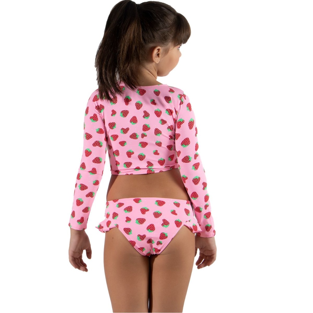 Imagem 3 do produto Biquíni Cropped Manga Longa Vekyo Moda Praia Infantil