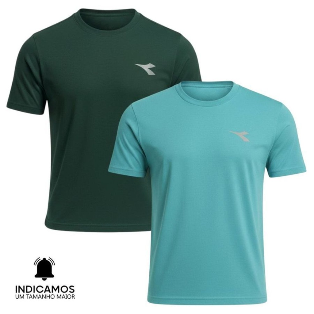 Kit 2 Camisetas Diadora Small Logo Masculina
