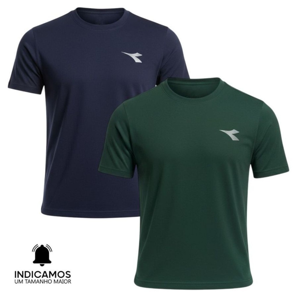 Kit 2 Camisetas Diadora Small Logo Masculina