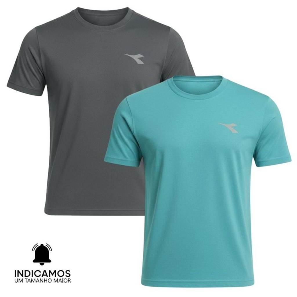 Kit 2 Camisetas Diadora Small Logo Masculina