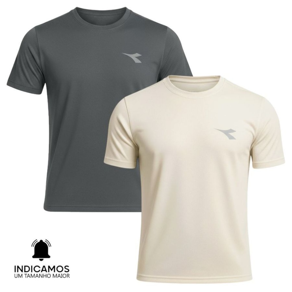 Kit 2 Camisetas Diadora Small Logo Masculina