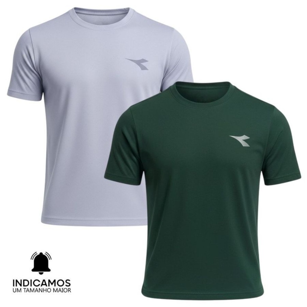 Kit 2 Camisetas Diadora Small Logo Masculina